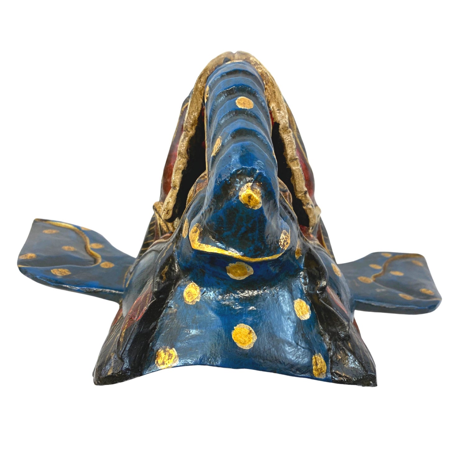Balinese Ganesha Mask: Hand Carved Wood Blue Elephant, Bali Art  Wall Decor