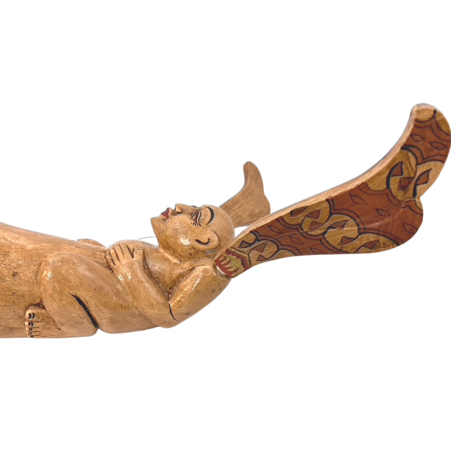 Balinese Winged Shiva Lingam Spirit Chaser Mobile: Hand-Carved Wood Folk Art