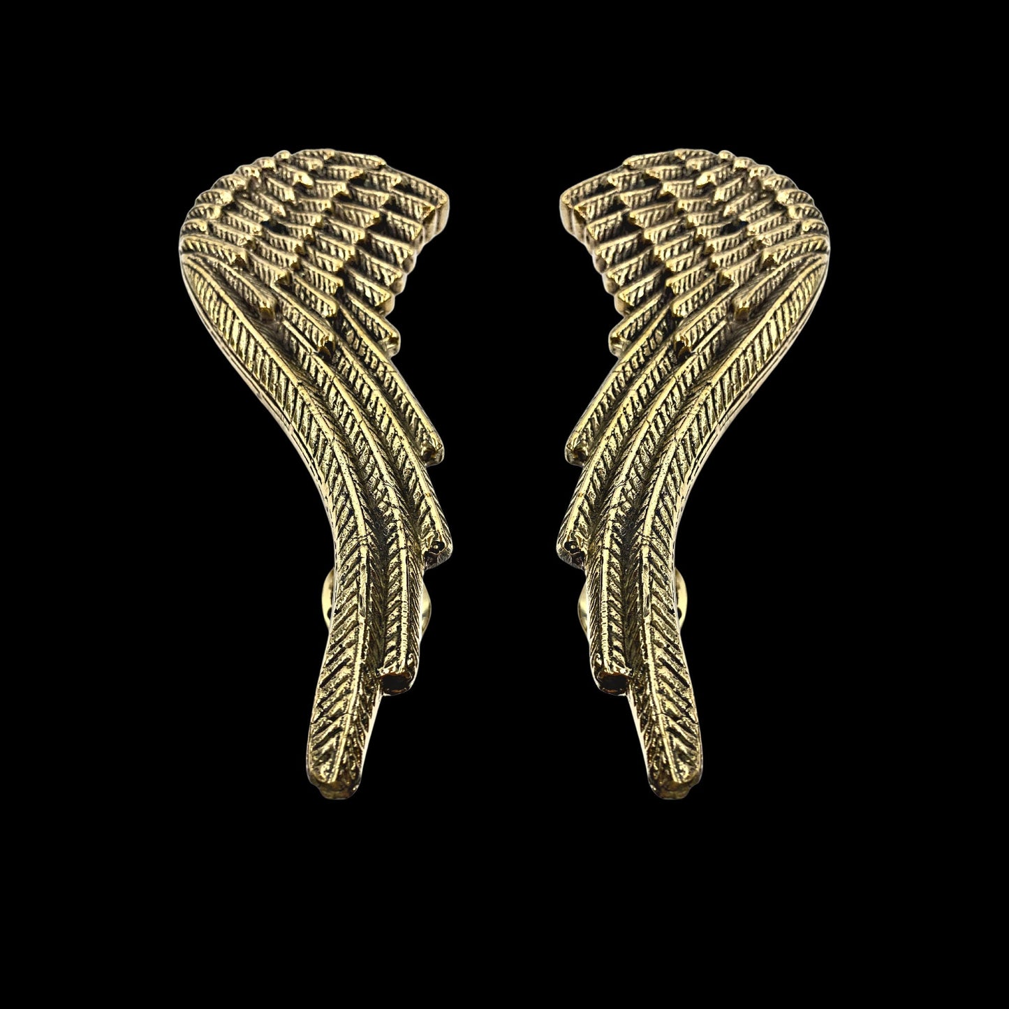Bronze Angel Wing Cabinet Handles: Door Pulls, Boho Decor, Balinese Art Set of 2