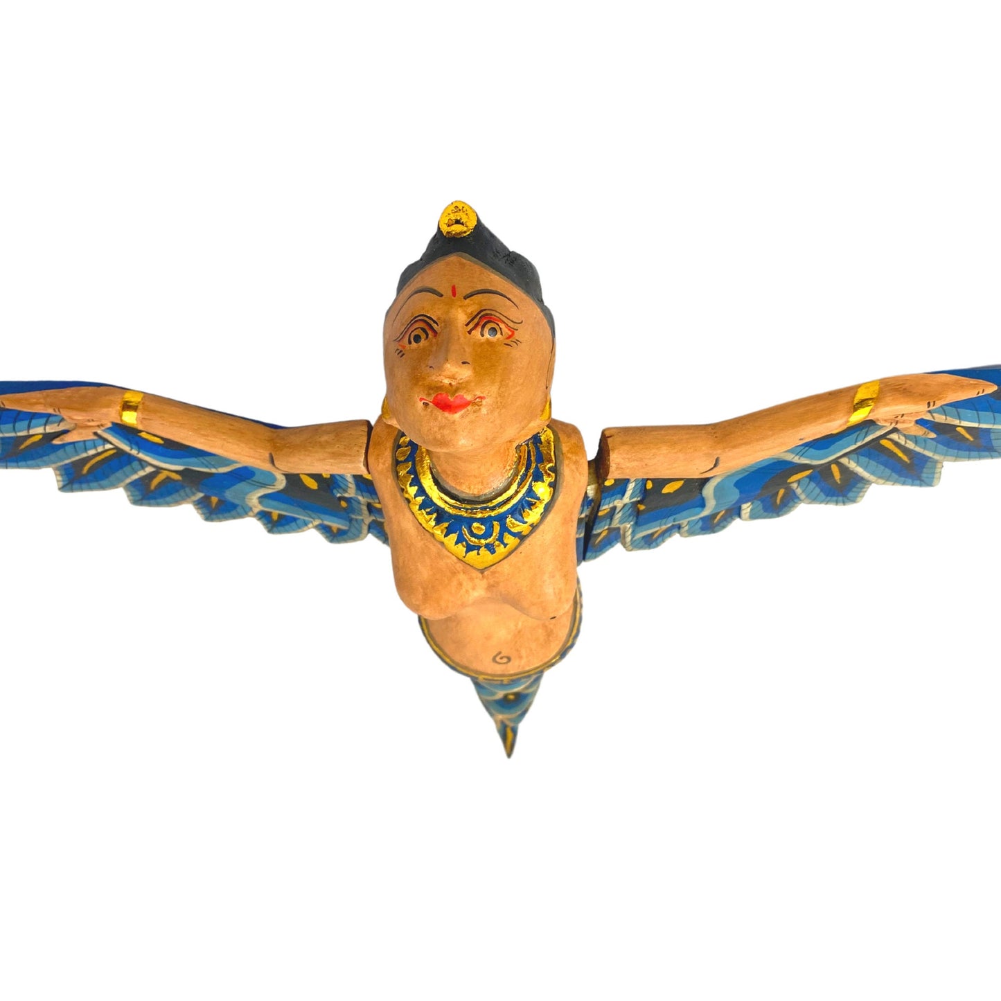 Carved,Flying Mermaid Goddess Spiritchaser Mobile: Balinese Folk Art Wood Carving, Crib Guardian