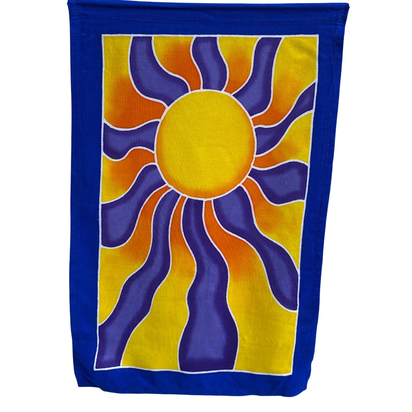 Handmade Balinese Batik Prayer Flag,  Celestial Cosmos Wall Hanging : Garden Decor