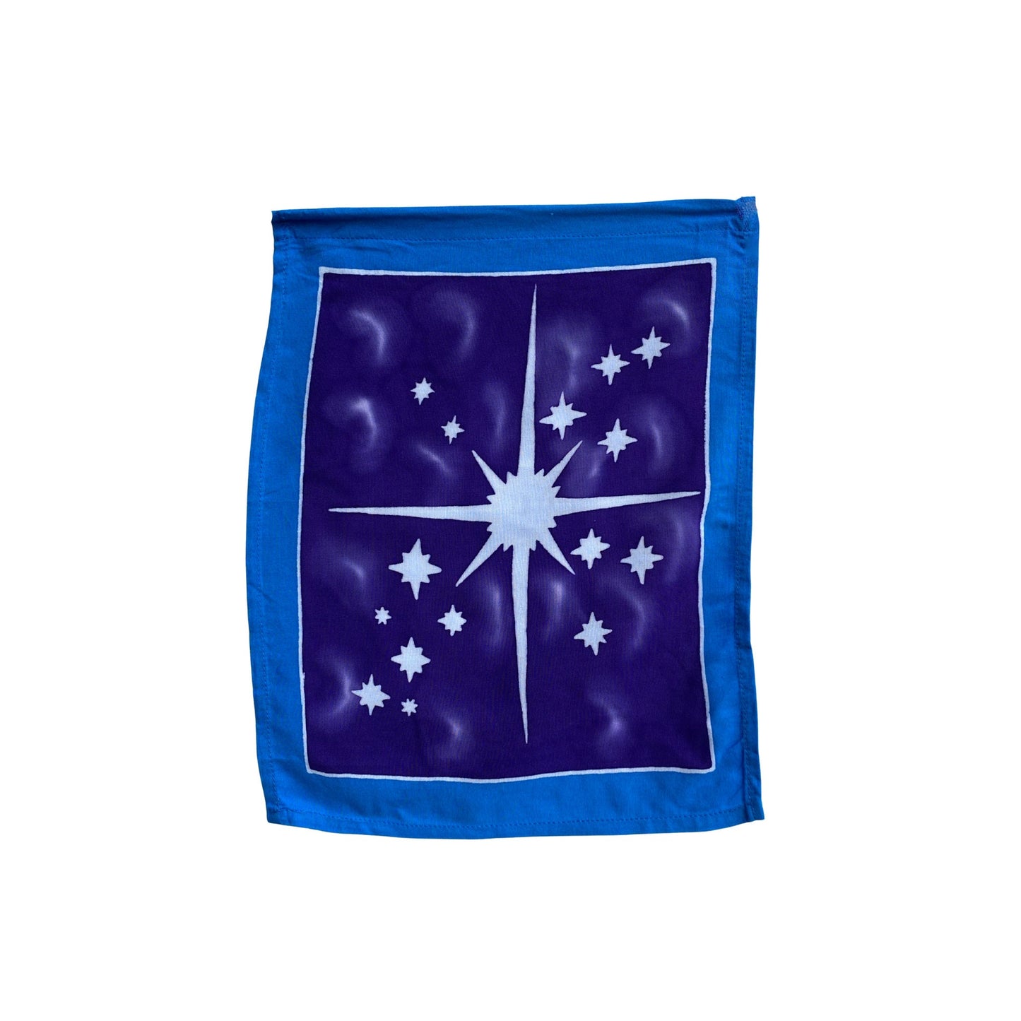 Handmade Balinese Batik Prayer Flag,  Celestial Cosmos Wall Hanging : Garden Decor