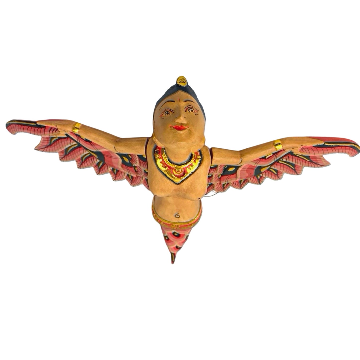 Hand Carved Balinese Flying Mermaid Goddess Spirit chaser Mobile: Bali Folk Art Wood Carving