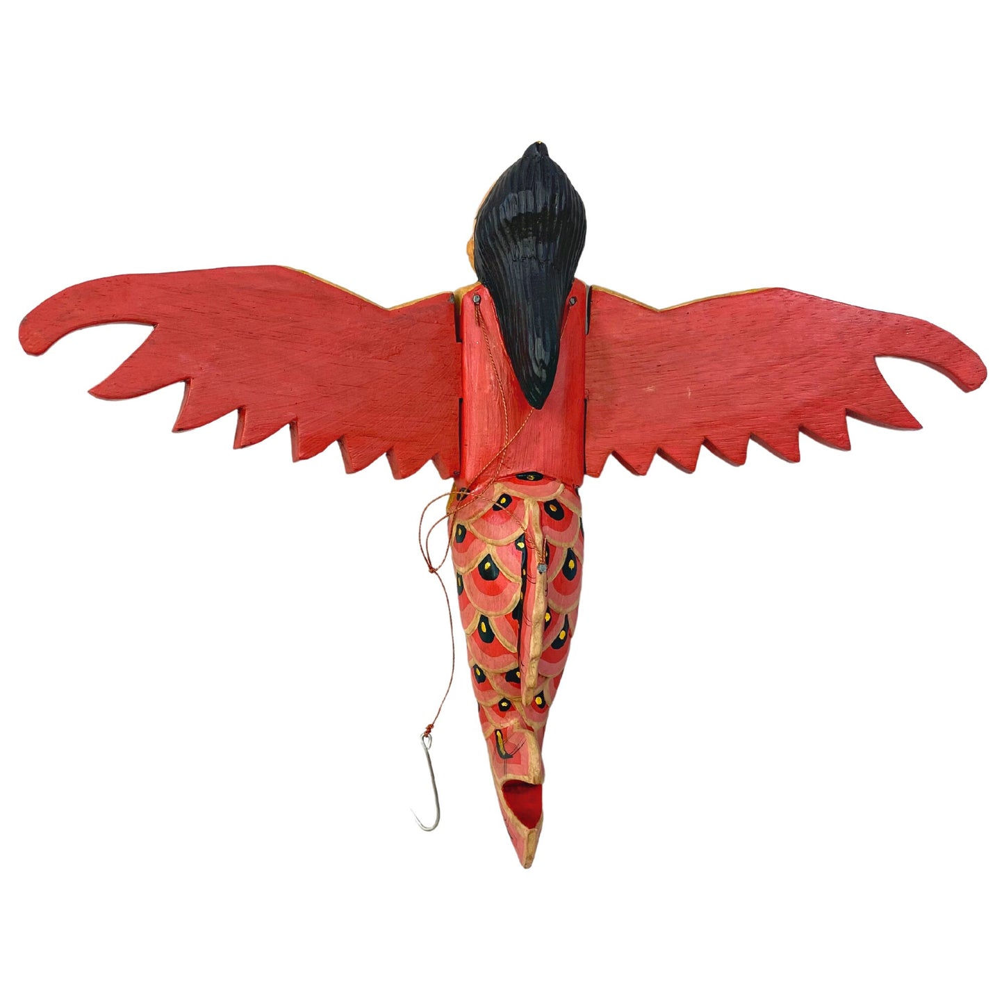 Hand Carved Balinese Flying Mermaid Goddess Spirit chaser Mobile: Bali Folk Art Wood Carving