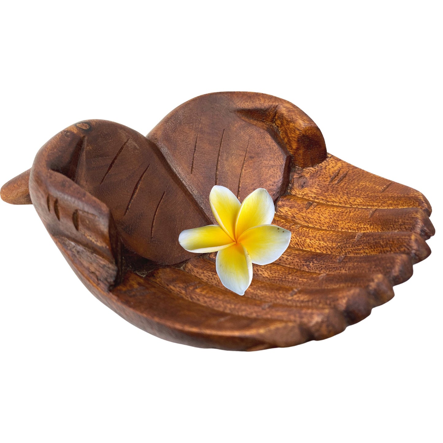 Buddha Mudra Hands Bowl: Hand Carved Wood Jewelry Dish, Bali Art