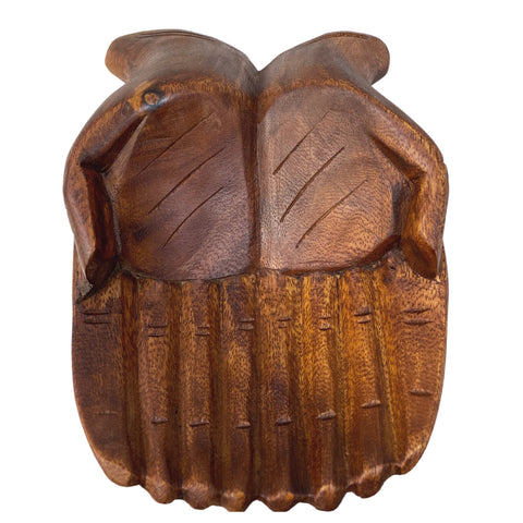 Cupped BUDDHA Mudra Bowl Offering HANDS Carved wood Jewelry Crystal Display Trinket dish Bali art