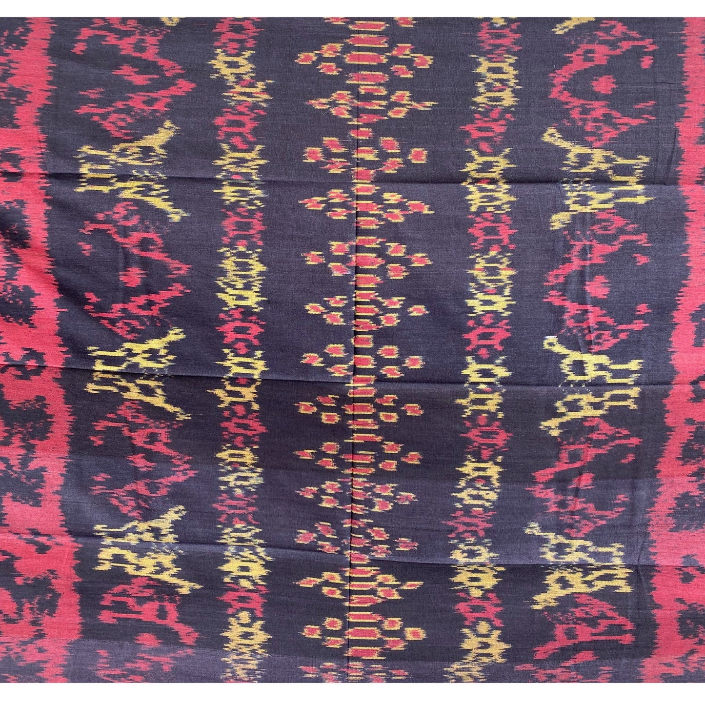 Handwoven Indonesian Ikat Cotton Throw: Hand Loomed Ethnic Cloth Tapestry, Wall Hanging