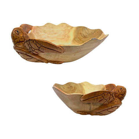 Sea Turtle fruit Bowl Hand Carved Wood wooden bowl Nautical Wooden terrapin Carving Coastal Cottage Decor Gift for turtle lovers