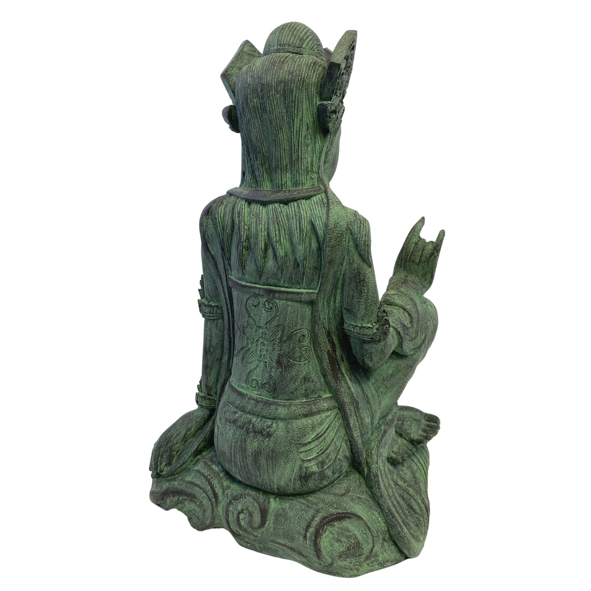 Bodhisattva Guan Yin Guanyin Goddess of Compassion, Garden Statue cast stone resin volcanic sand, Sculpture handmade Buddhist Garden art - Acadia World Traders