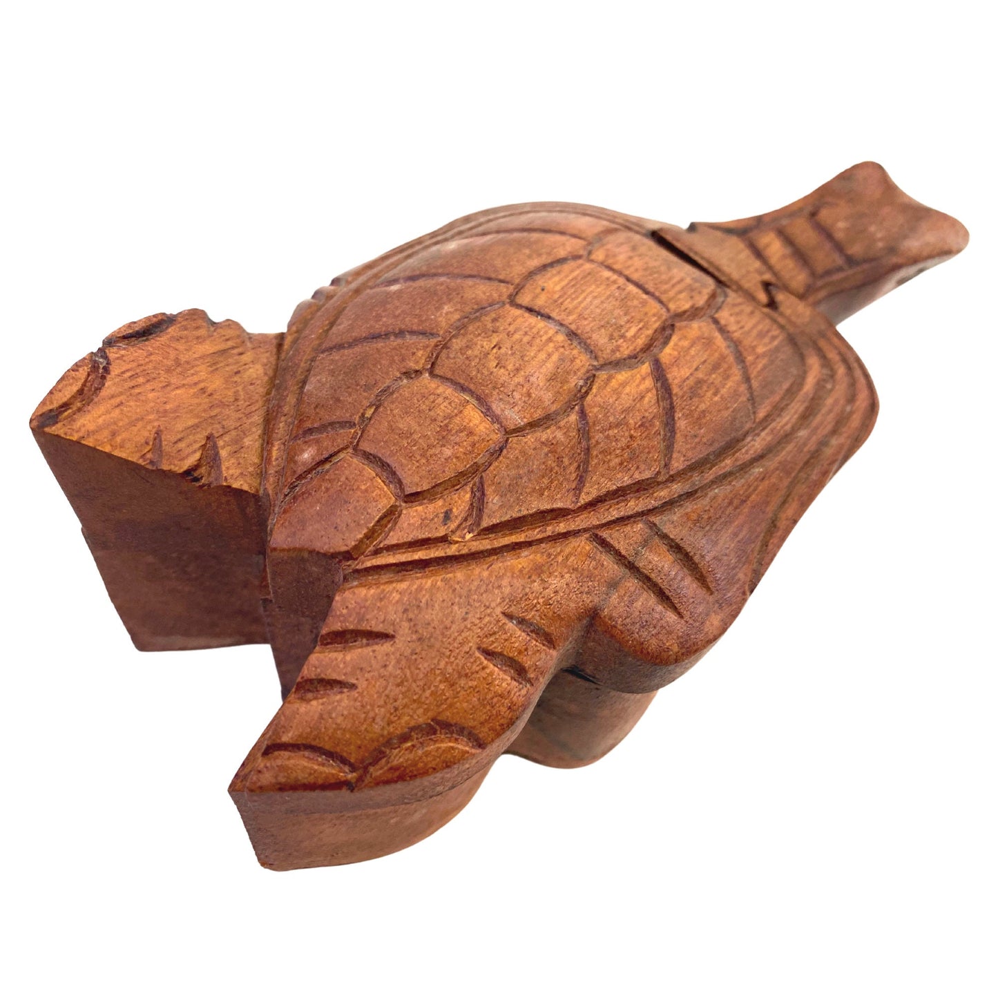 Sea Turtle Secret Puzzle stash Box Trinket Box Jewelry Gift Box Hand Carved Wood Marine Life