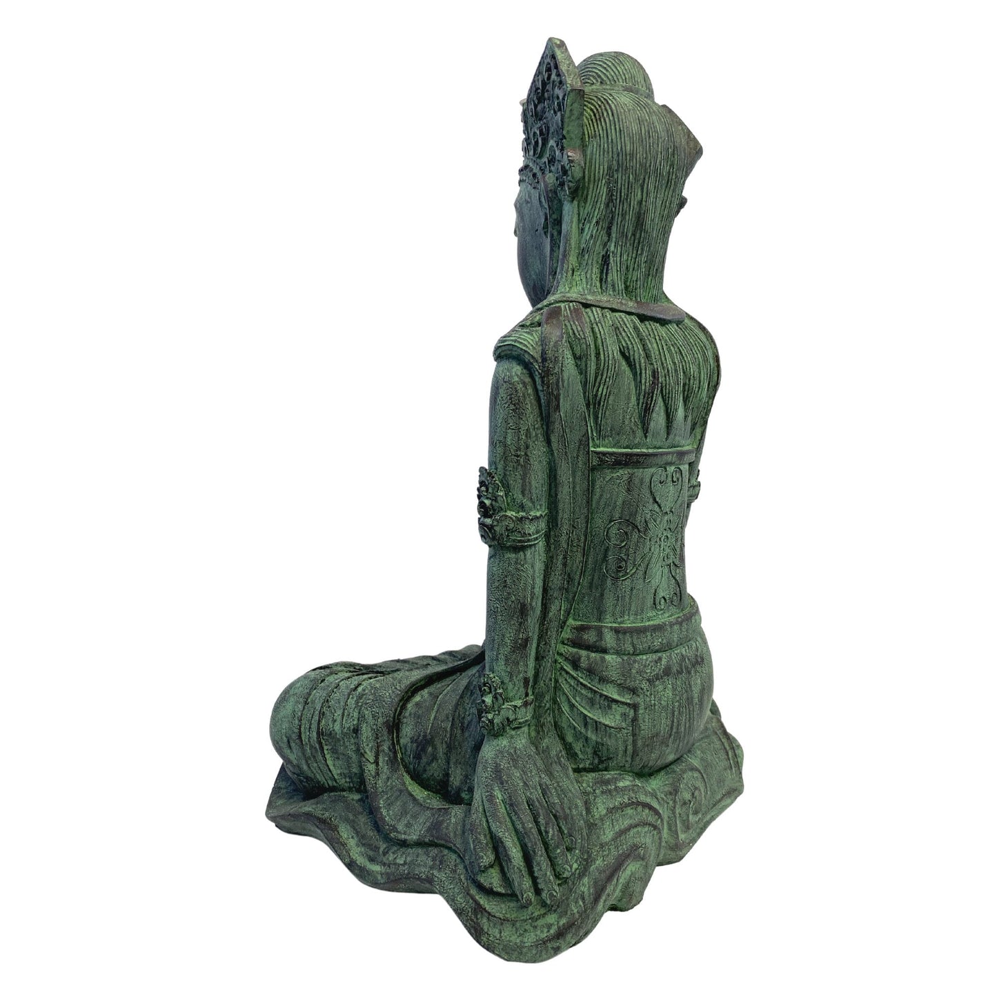 Guan Yin Garden Statue, Goddess of Compassion, Hand Cast Volcanic Sand Resin, Balinese Art