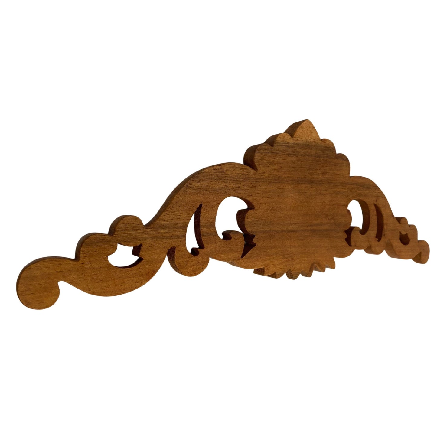 Balinese Decorative Lotus Relief Panel architectural detail Bali Wall art Scroll Hand Carved Wood Carving home decor