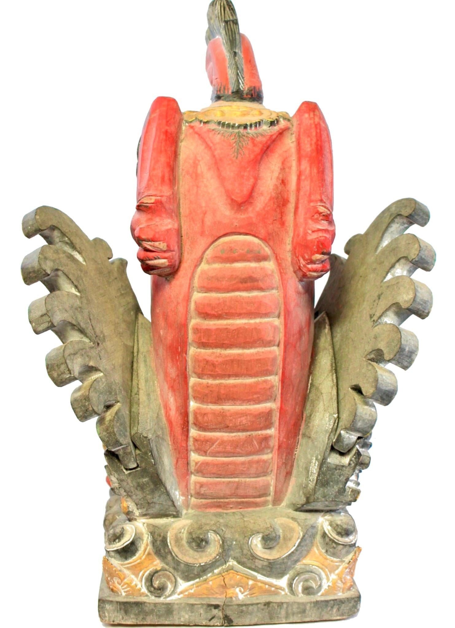 Balinese Singa Barong Winged Lion Spirit statue wood carving sculpture Bali Art - Acadia World Traders