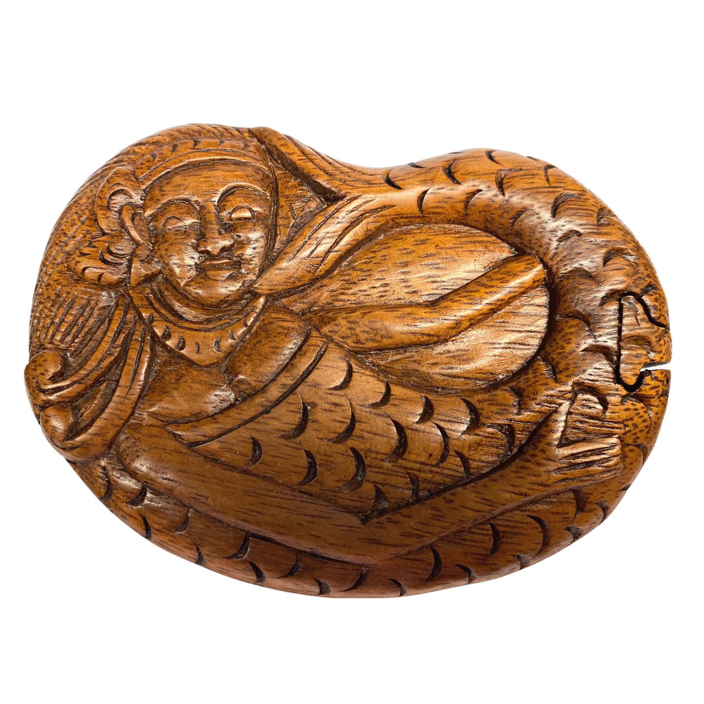 Mermaid Sea Maid Secret Puzzle Box Stash Box Trinket Box Jewelry Gift Box Hand Carved Wood Nautical  Art - Acadia World Traders