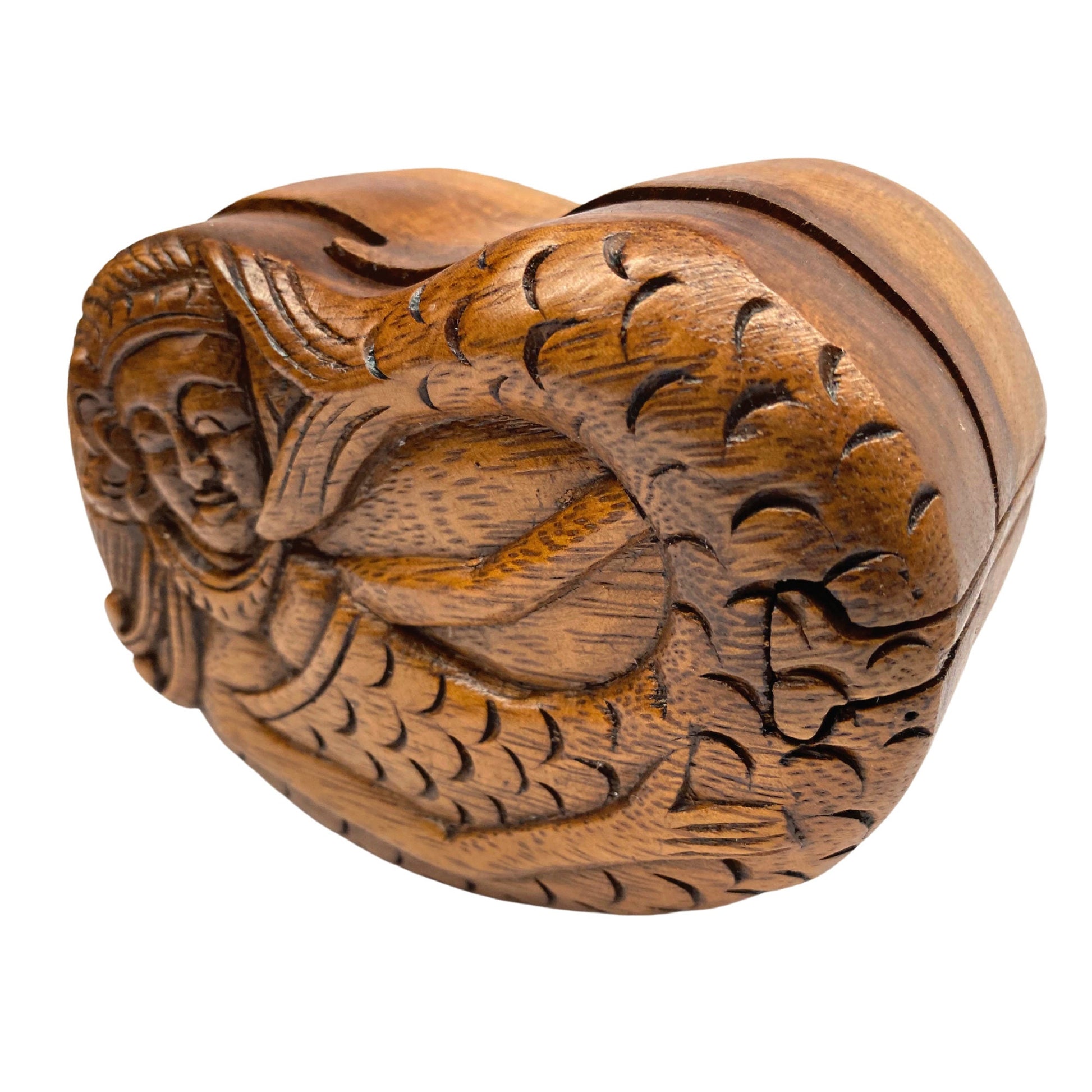 Mermaid Sea Maid Secret Puzzle Box Stash Box Trinket Box Jewelry Gift Box Hand Carved Wood Nautical  Art - Acadia World Traders