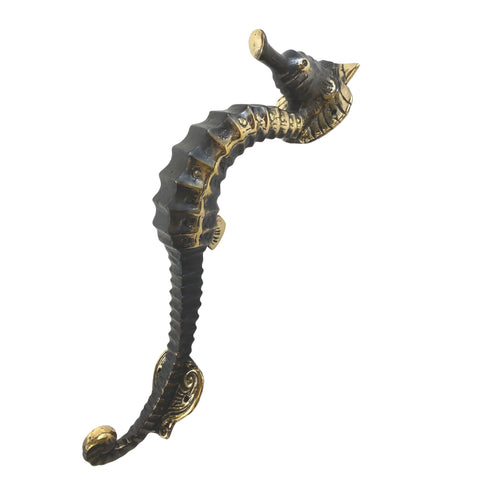 Nautical Seahorse Handle Door Pull Knob Cast Genuine antique Bronze Bali Art