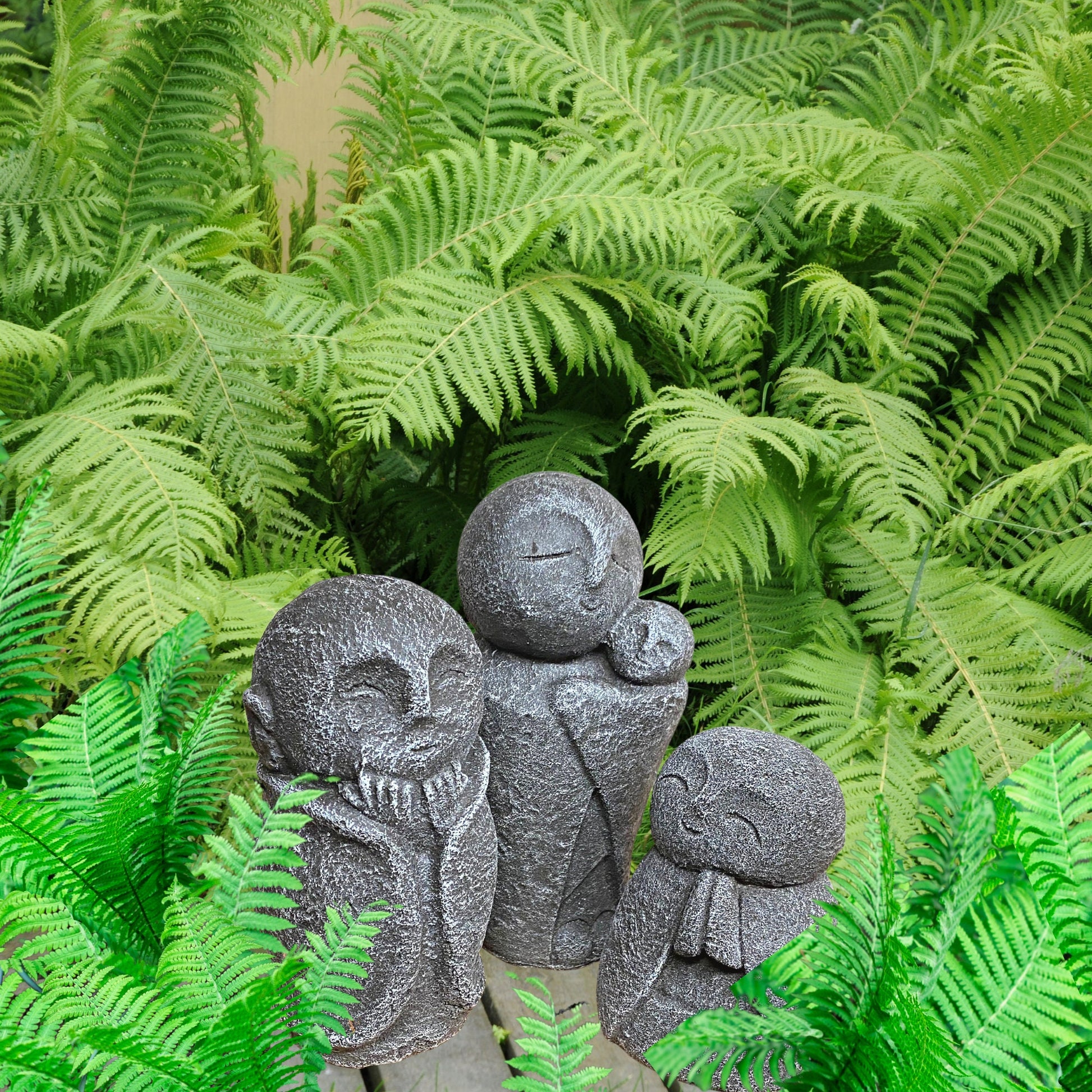 Japanese Jizo Garden Statue Protector of Children Mothers Travelers Handmade - Acadia World Traders