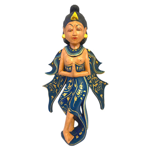 Dewi Sri Goddess Hanging Mobile Bali Wall Art Spiritchaser Crib Guardian Balinese Folk Art Hand Carved  Wood Carving