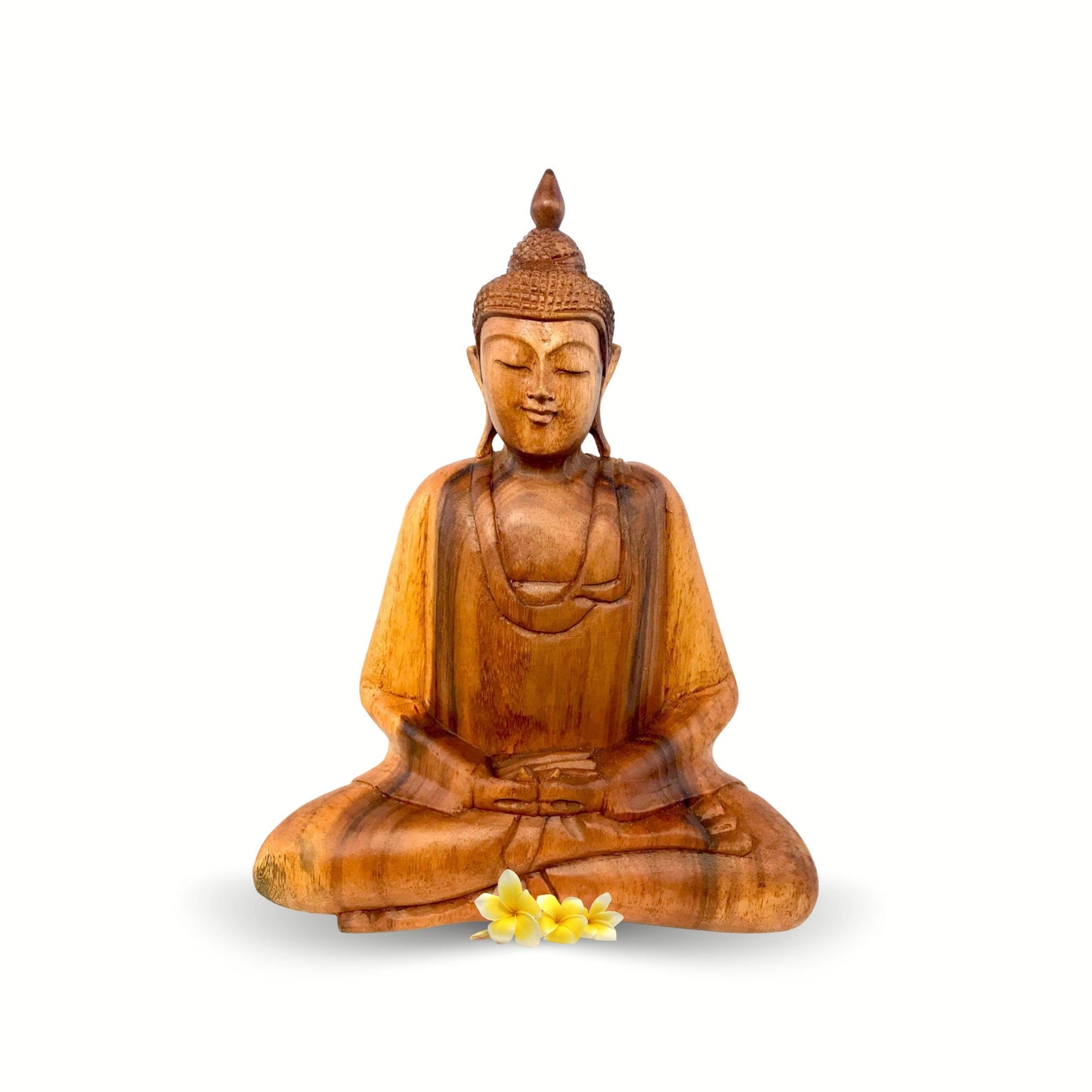 Dhyana Pose Buddha Meditating Statue Hand Carved wood Sculpture Balinese Art