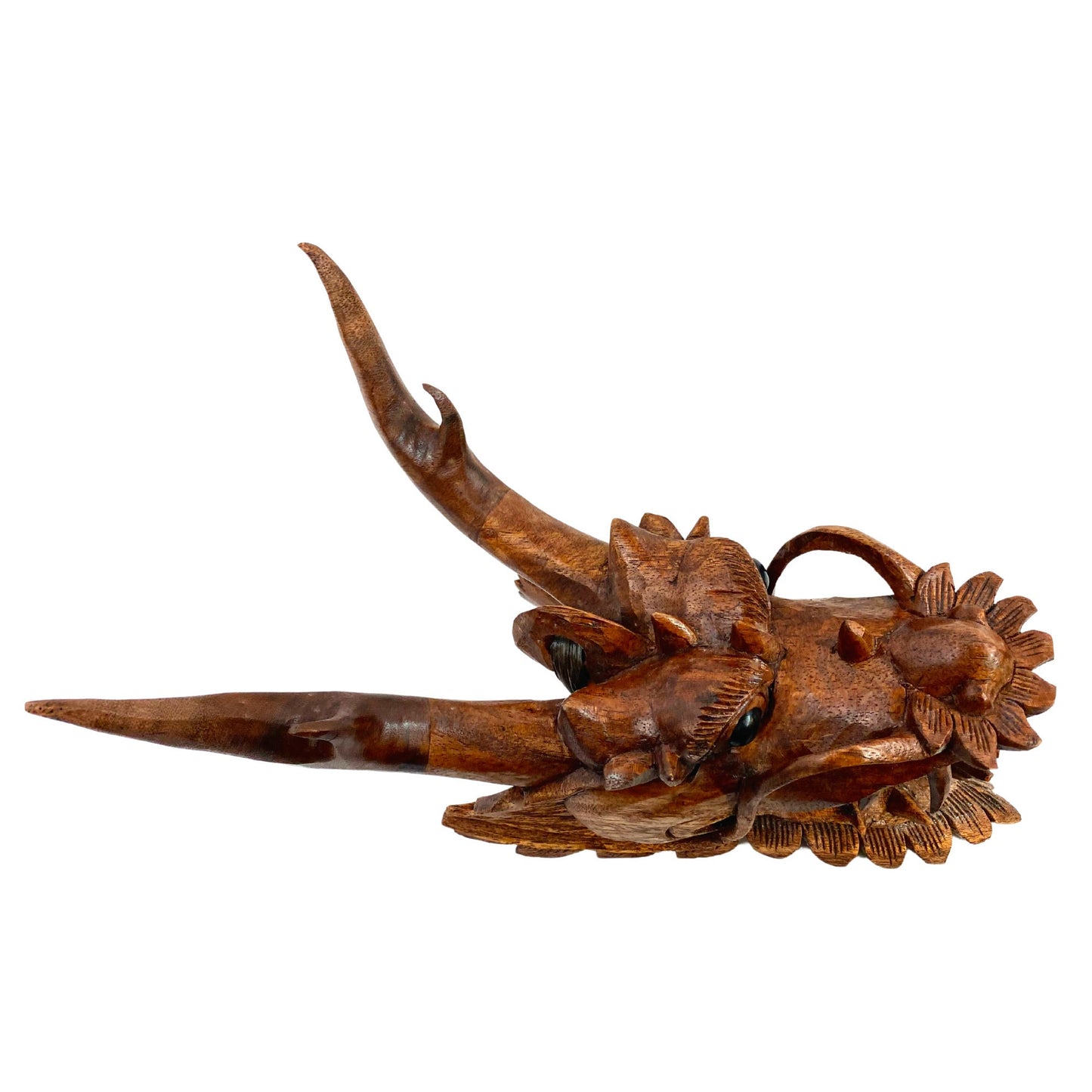 Horned Dragon Cosmic Naga Mask Hand Mask Wall art hand carved Suar wood Bali Art Asian style Decor