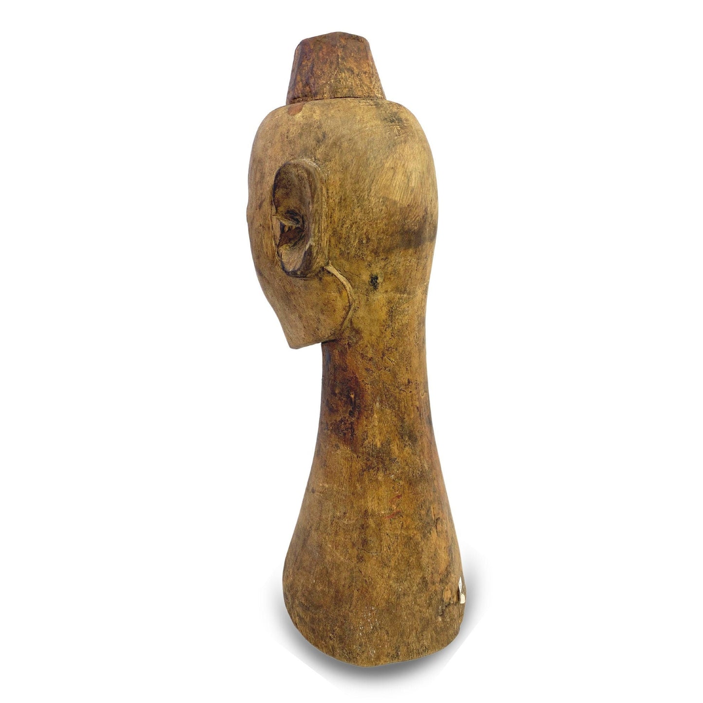 Indonesian Ancestor Figure Tribal Human Head Effigie Wood Carving, Tau Tau  Toraja Sulawesi Indonesia ,
