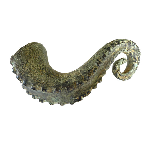 Octopus Tentacle Wall Hook handmade coat hook Bronze Green Verdigris Patina metal Nautical Home decor