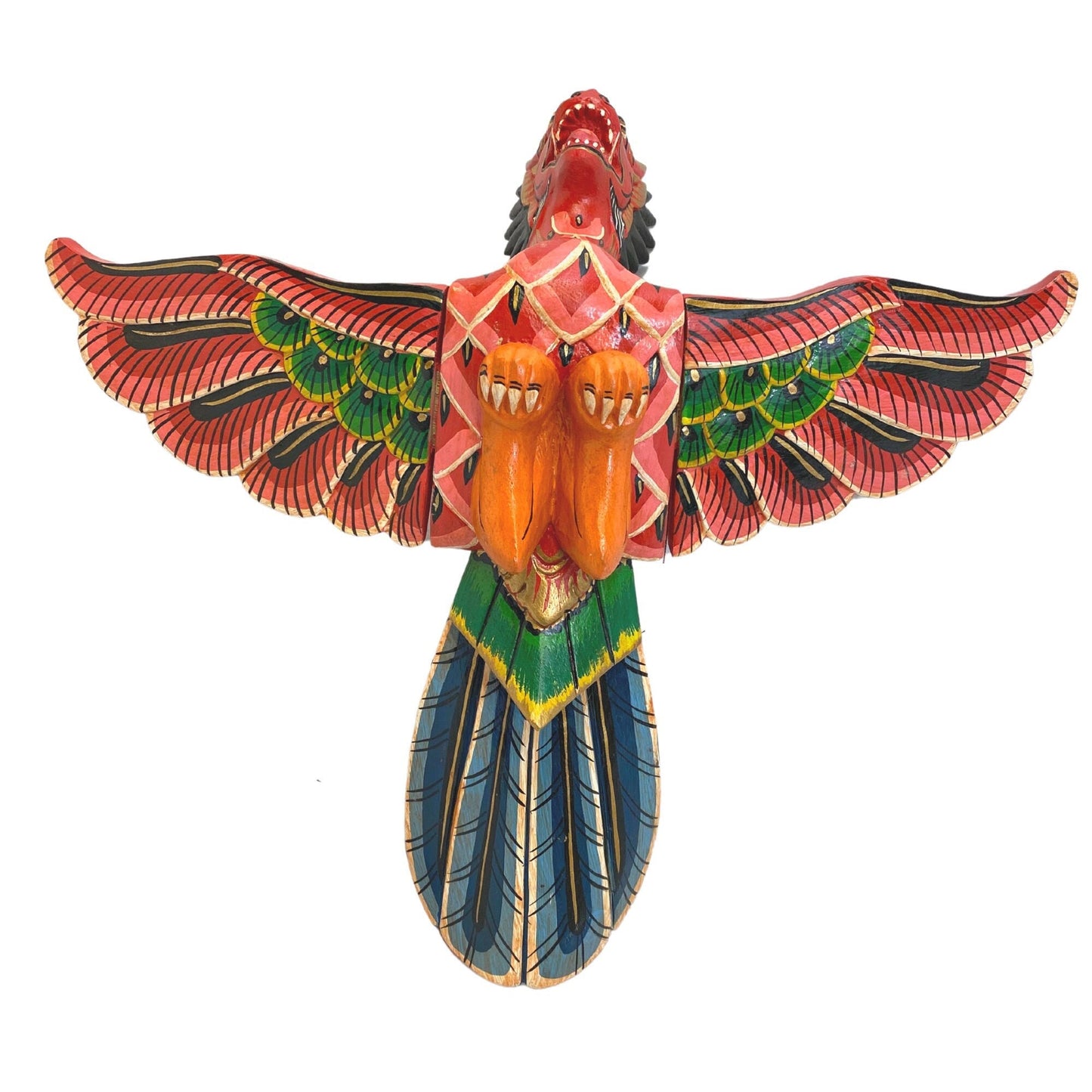 Balinese Flying Singa Mobile Lion Spiritchaser Garuda Demon Chaser Guardian Hand Carved Wood Carving Bali Folk Art