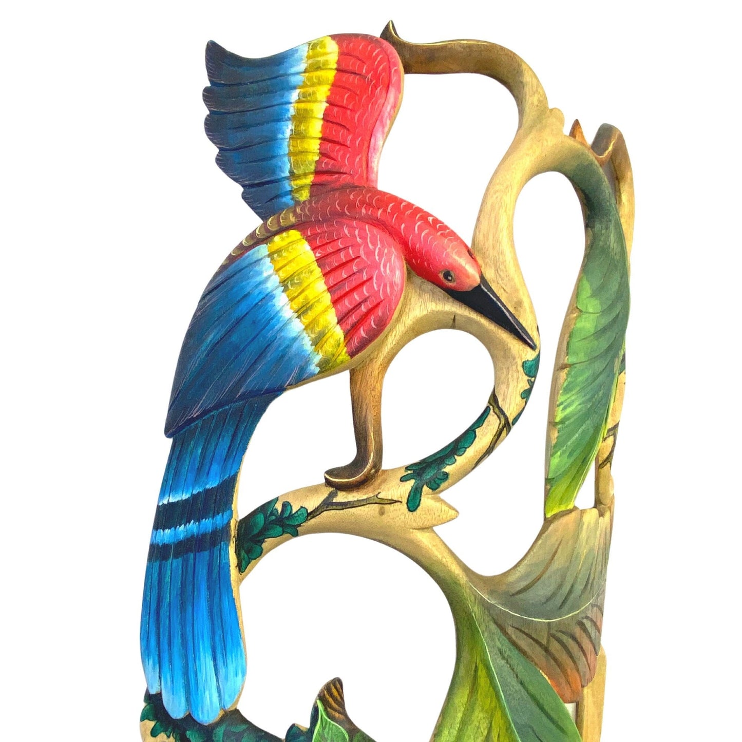 Balinese Dewi Bawang Goddess Mask: Hand-Carved Painted Wood Wall Decor