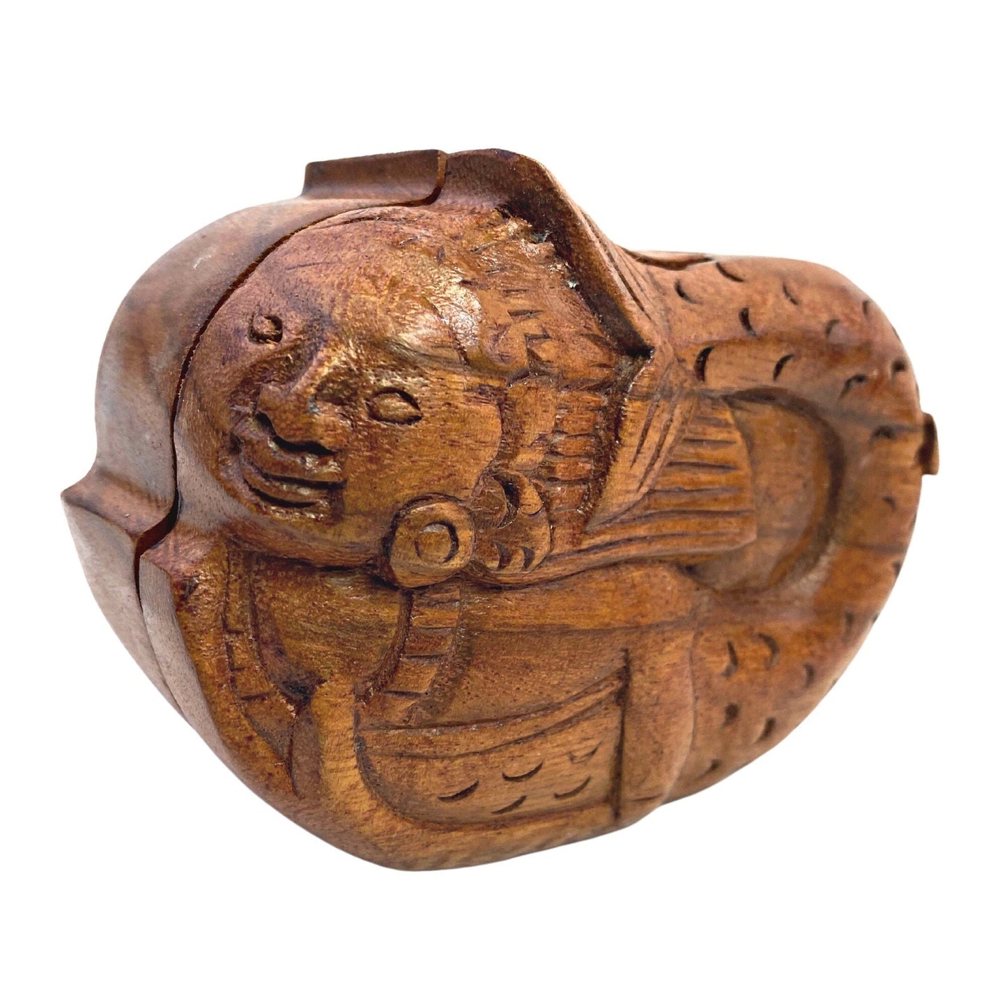 Mermaid Sea Maid Siren Secret Puzzle Box stash box Trinket Jewelry gift box Hand Carved Wood