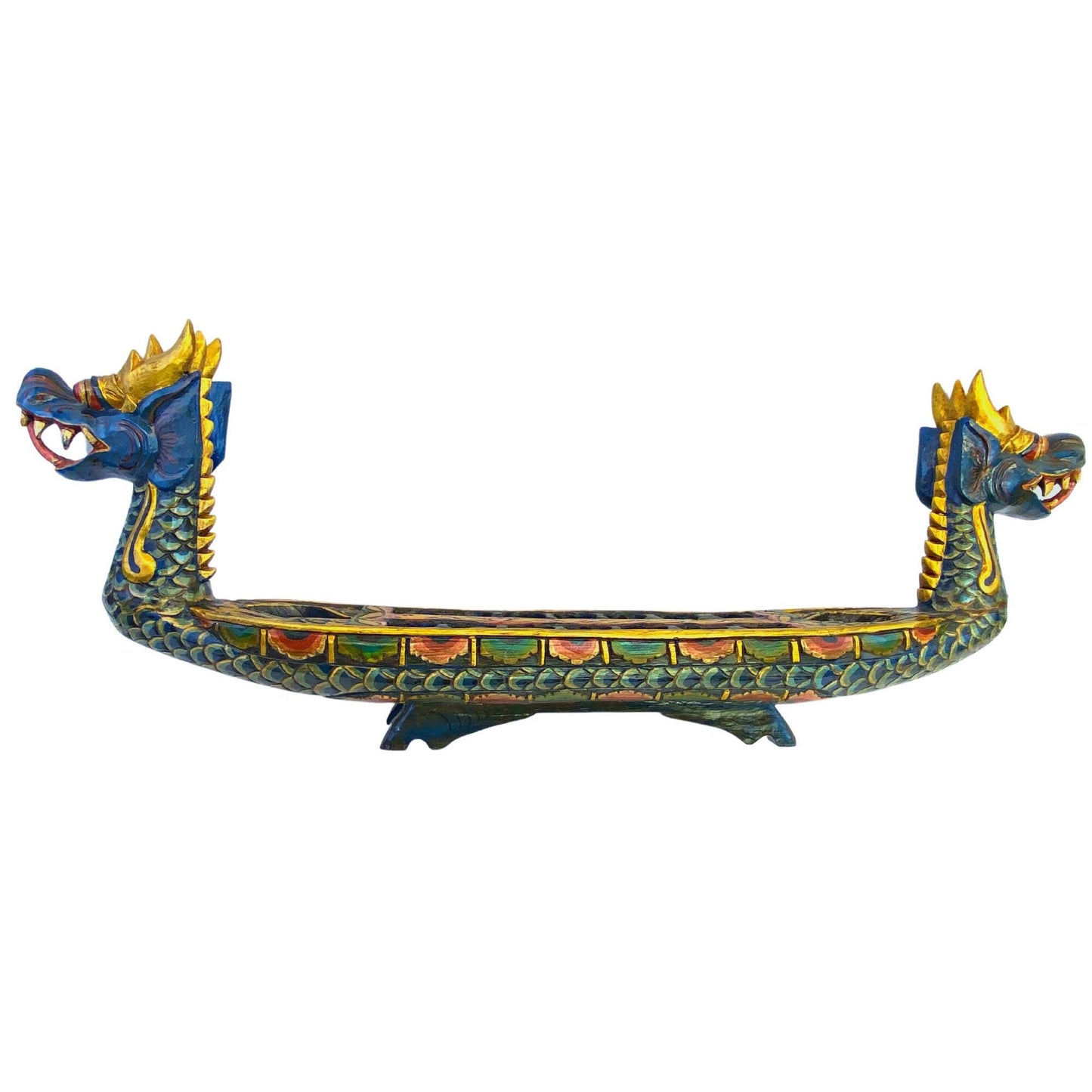Dragon Naga Mancala Sculpture Wooden Board Game Tabletop Balinese Ethnic decor Hand Carved Wood Carving Indonesian Folk Art Statue