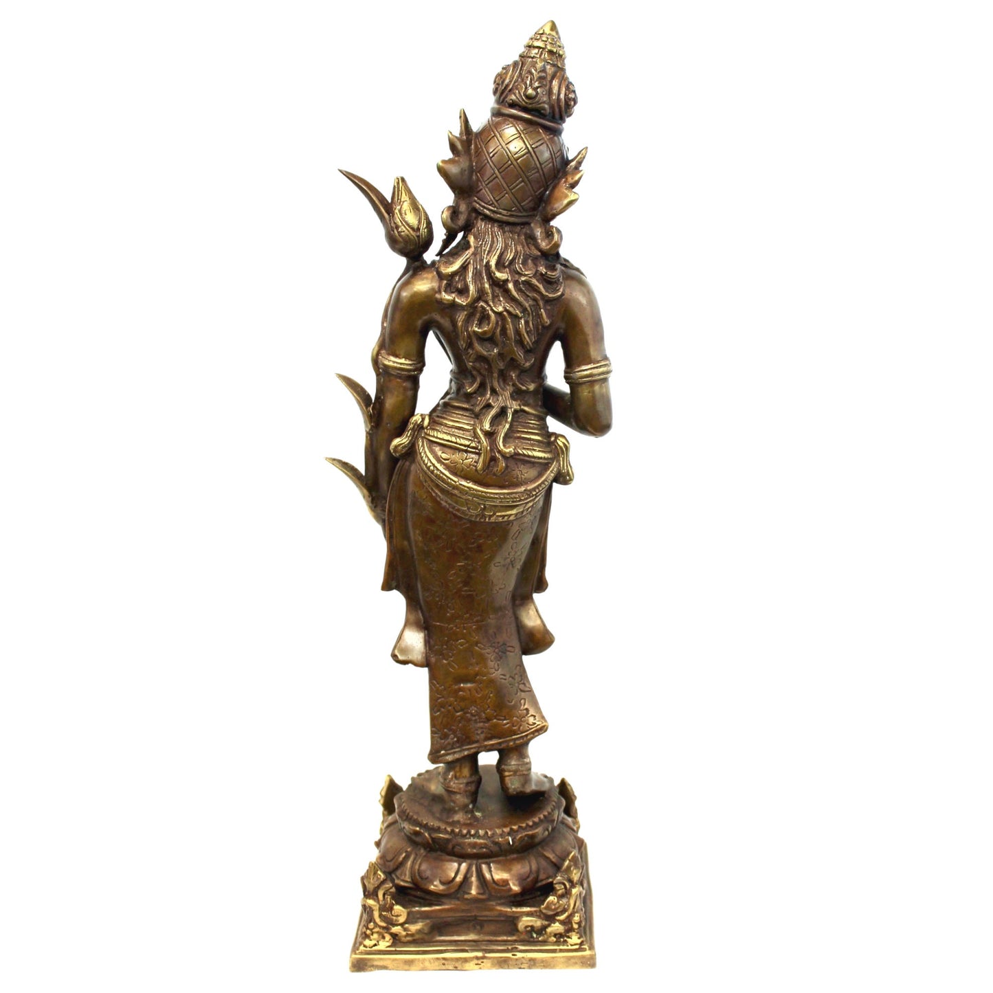 Dewi Tara Buddhist Goddess of Compassion Bodhisattva in Mahayana Buddhism Statue Lost wax cast Bronze Sculpture Handmade Bali Indonesia