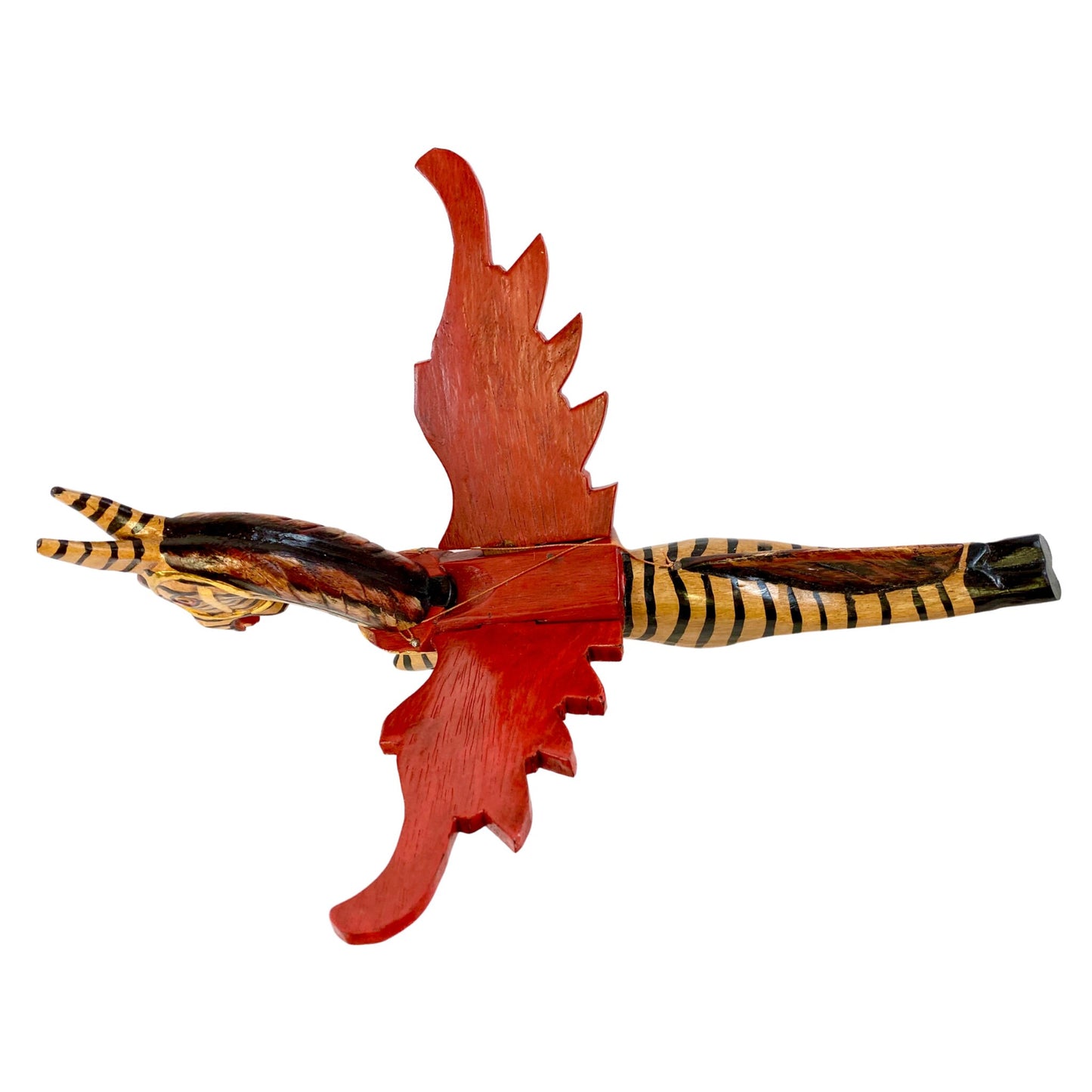 Winged Pegasus Zebra Horse hanging Mobile Demon Chaser Carved wood Bali Art