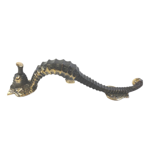 Nautical Seahorse Handle Door Pull Knob Cast Genuine antique Bronze Bali Art