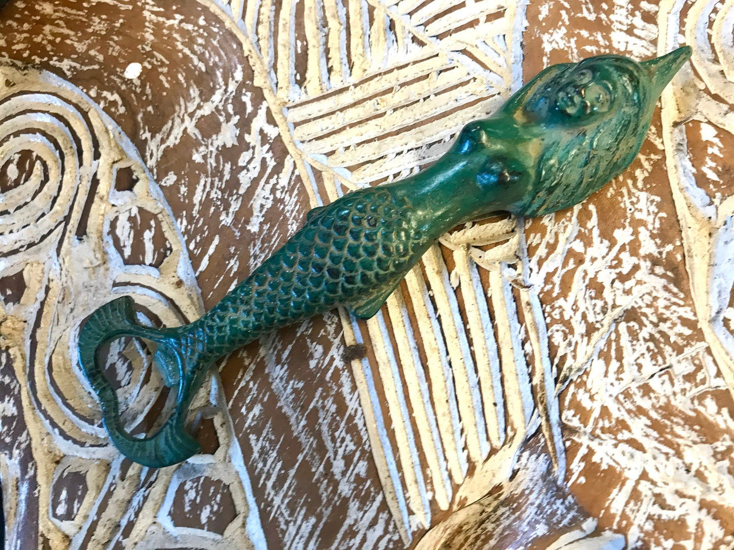 Bronze Mermaid Bottle Opener: Lost Wax Cast, Nautical Beach Bar Decor