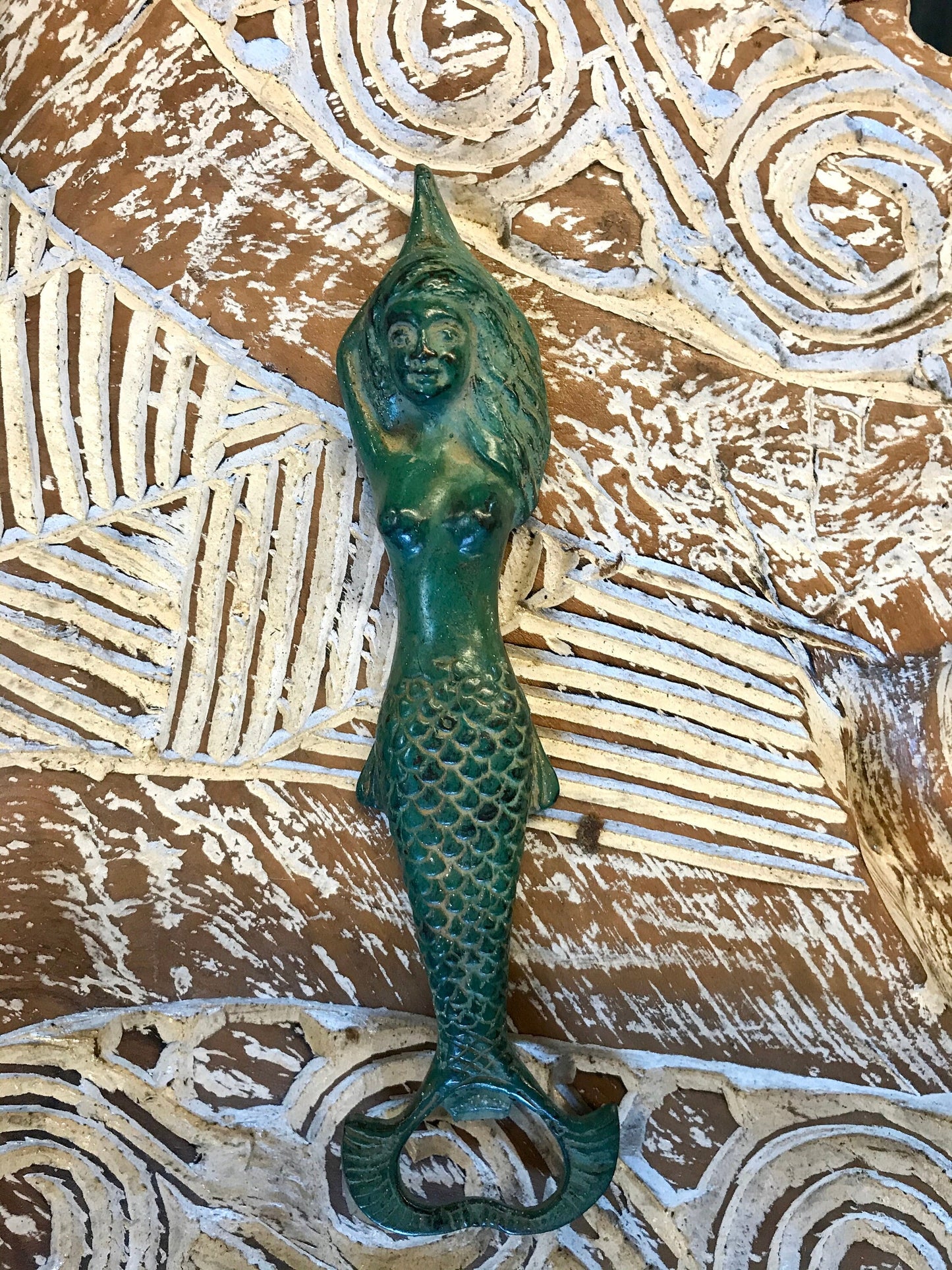 Bronze Mermaid Bottle Opener: Lost Wax Cast, Nautical Beach Bar Decor