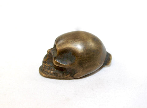 Solid Brass Gothic Skull Skeleton Knob Drawer Pull Handle Hook Handcrafted Bali