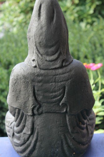 Guanyin Kwan Yin Bodhisattva Garden Statue Hand Cast lava stone Bali Art 16”