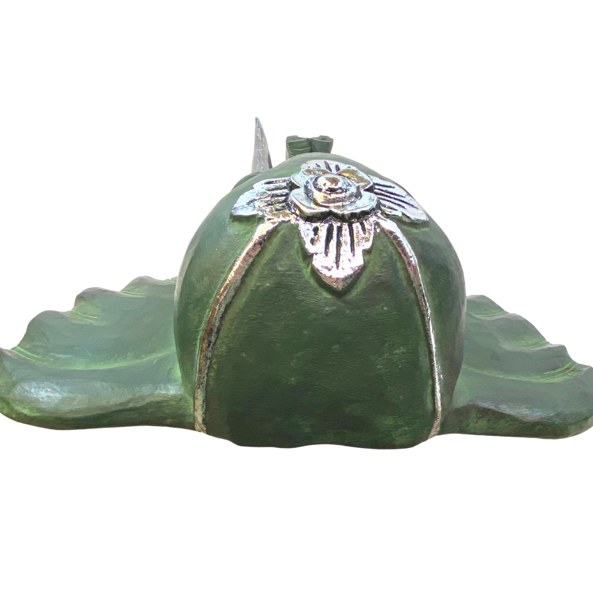 Balinese Ganesha Mask Elephant Teal Silver Hand Carved Wooden Wall Decor Wood Carving Bali Folk wall art - Acadia World Traders