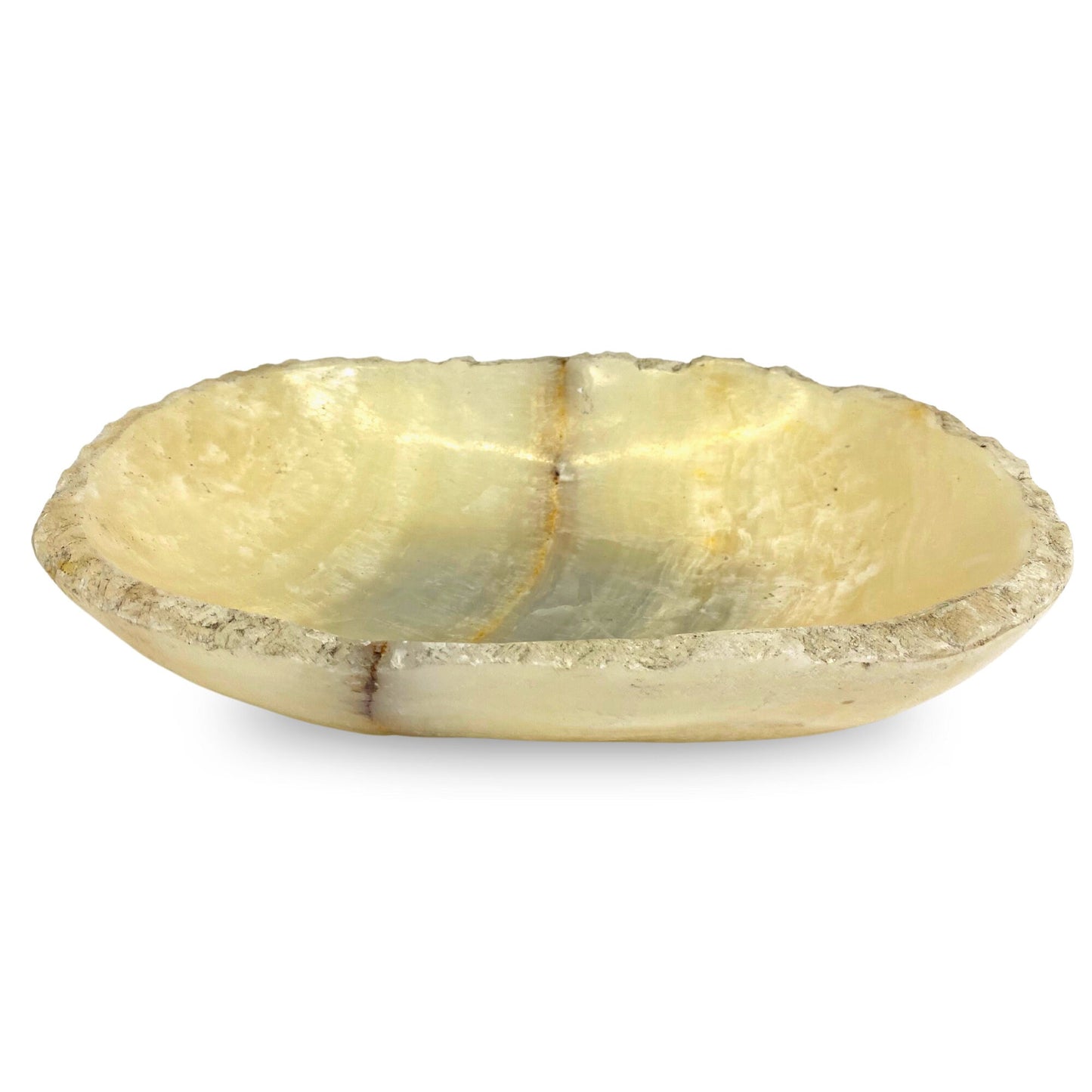 Hand Carved Agate Bowl: Decorative Crystal Healing Bowl