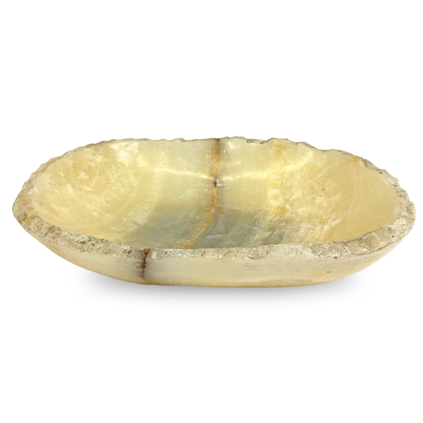 Hand Carved Agate Bowl: Decorative Crystal Healing Bowl