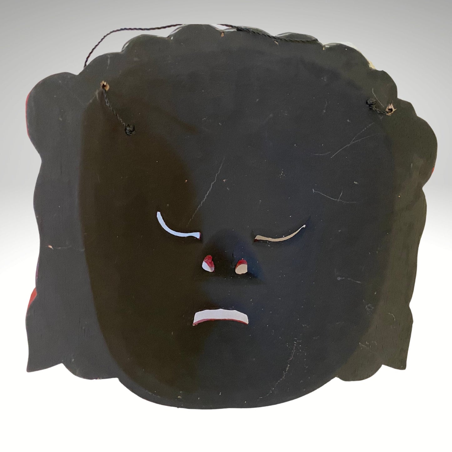 Balinese Ravana Mask Hand Carved Wood: Indonesian Folk Art Wood Carving