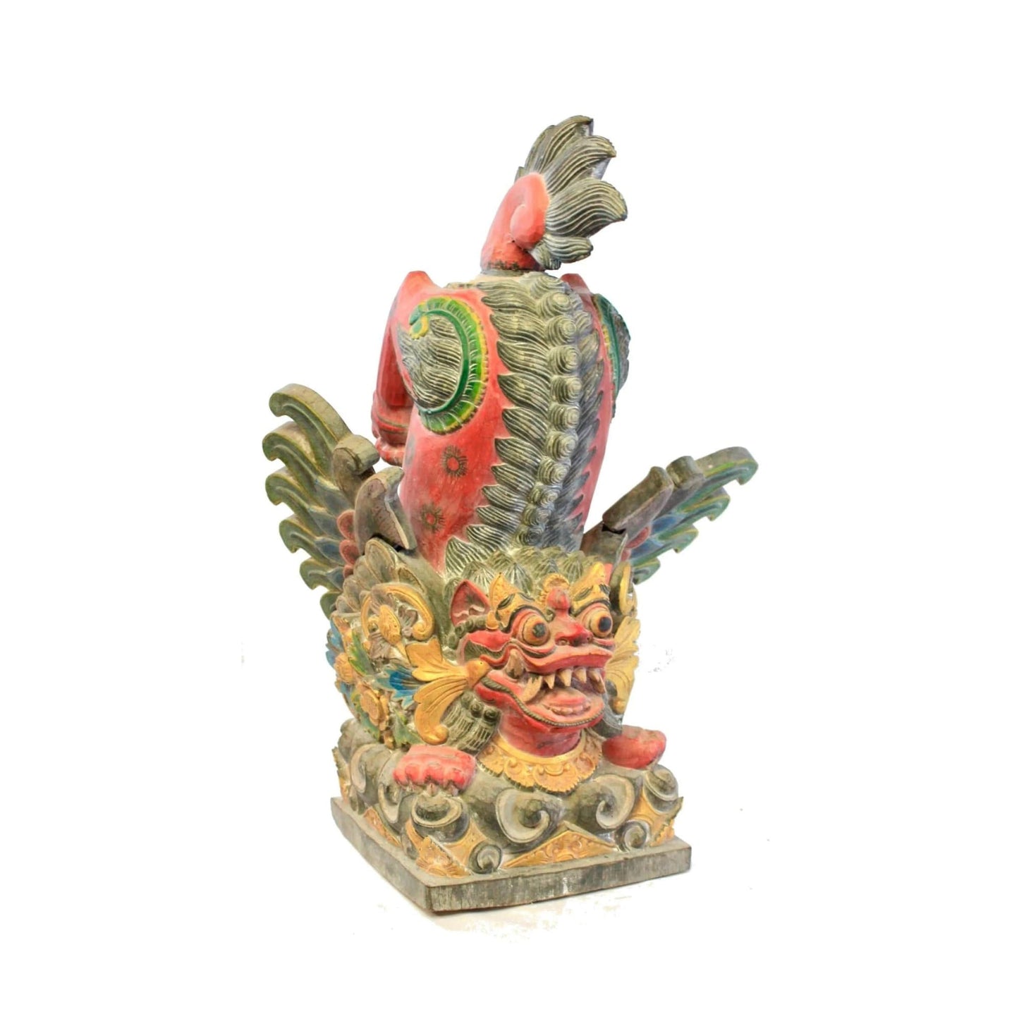 Balinese Singa Barong Winged Lion Spirit statue wood carving sculpture Bali Art