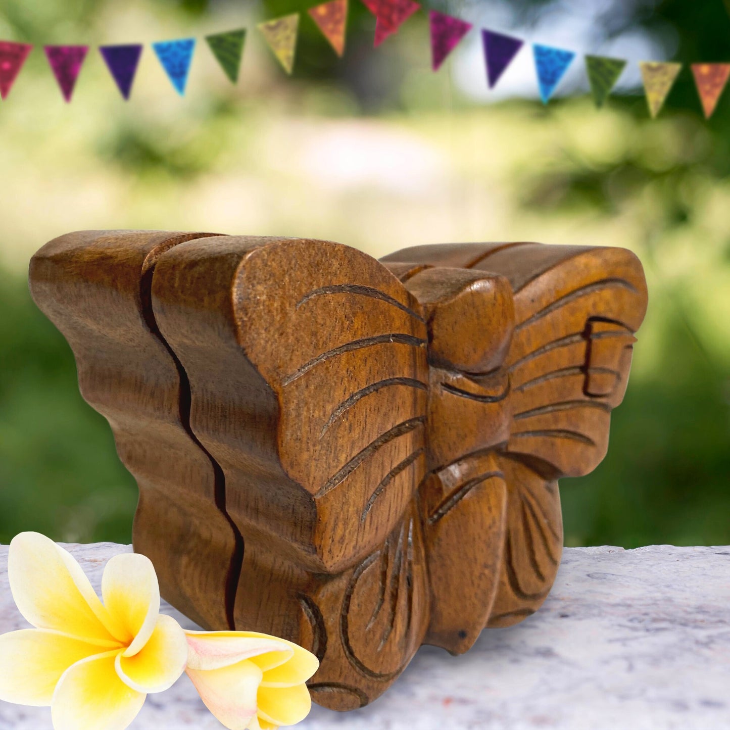 Butterfly Secret Puzzle Box Trinket Box Stash Box Jewelry Gift Box Hand Carved Wood Stocking stuffer