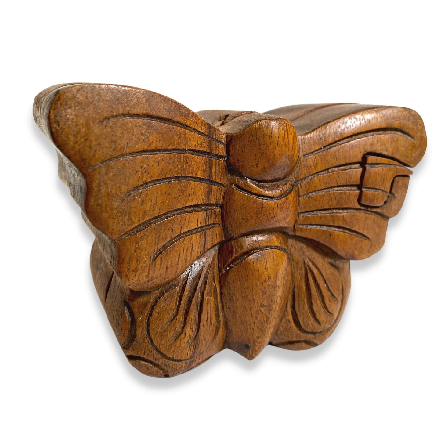 Butterfly Secret Puzzle Box Trinket Box Stash Box Jewelry Gift Box Hand Carved Wood Stocking stuffer