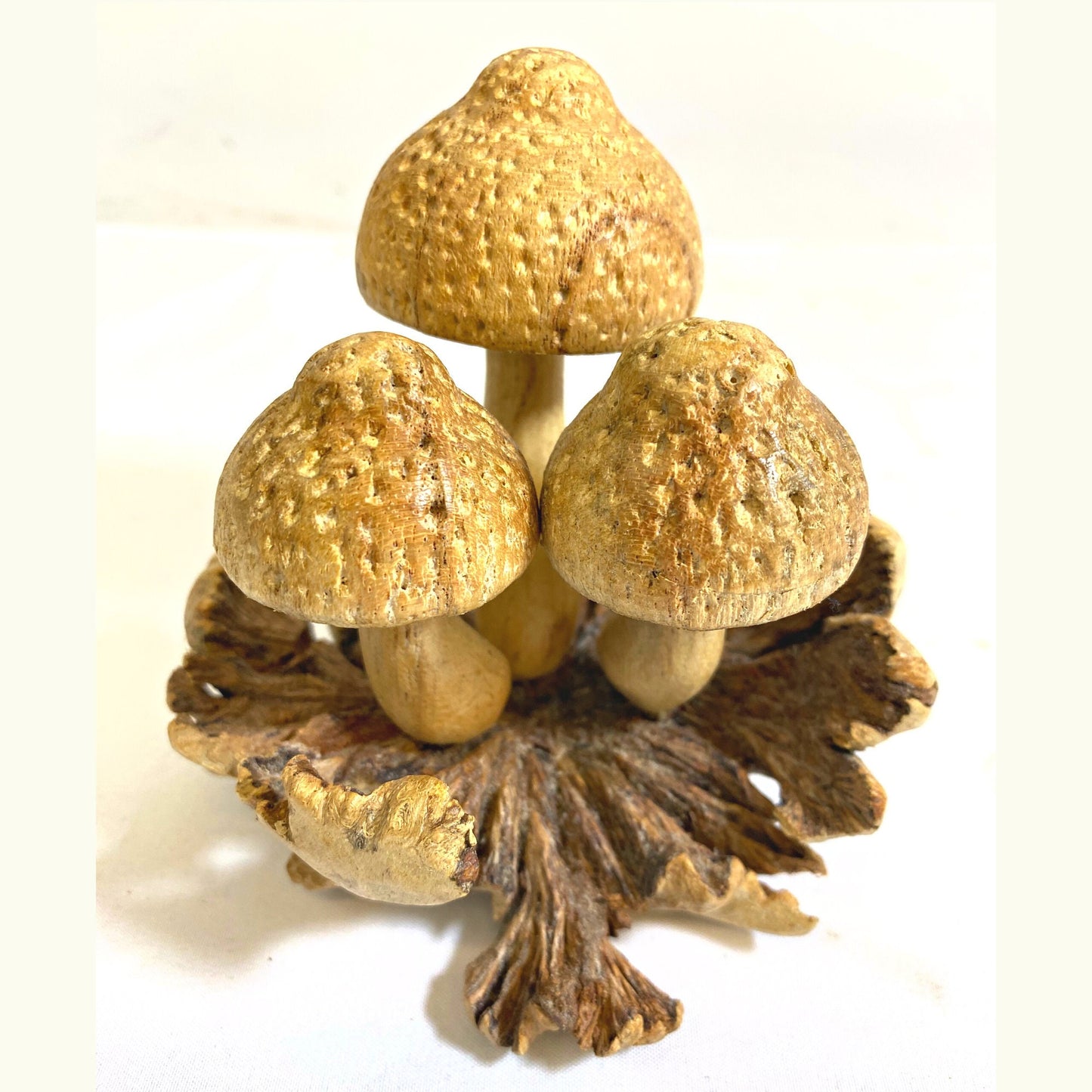 Mushroom Carving Statue | Hand Carved Fungi Sculpture for Nature Decor & Bali Forest Home Accent
