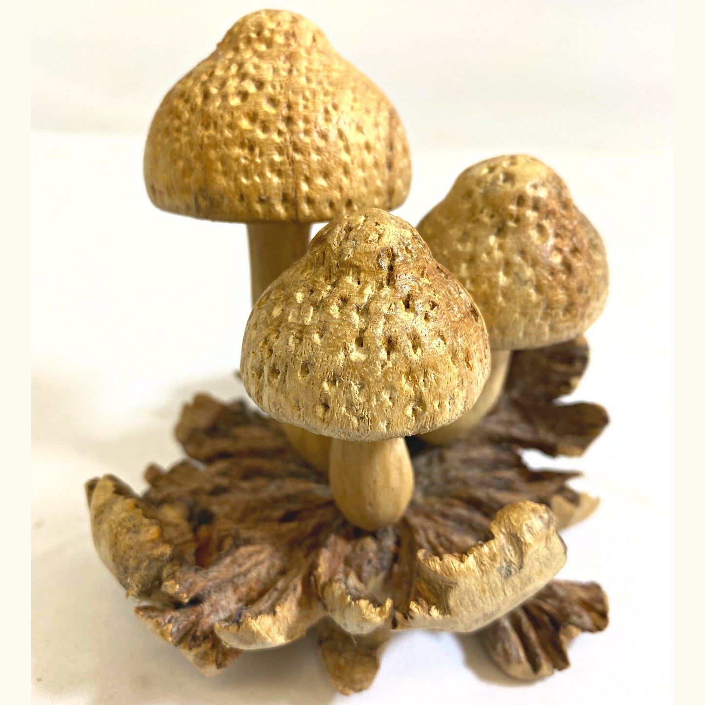 Mushroom Carving Statue | Hand Carved Fungi Sculpture for Nature Decor & Bali Forest Home Accent