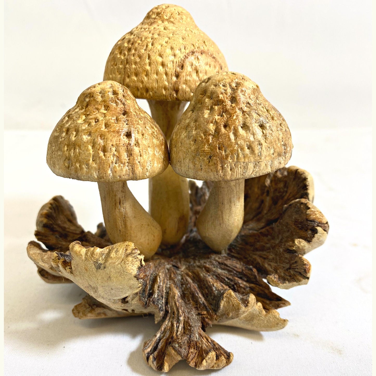 Mushroom Carving Statue | Hand Carved Fungi Sculpture for Nature Decor & Bali Forest Home Accent