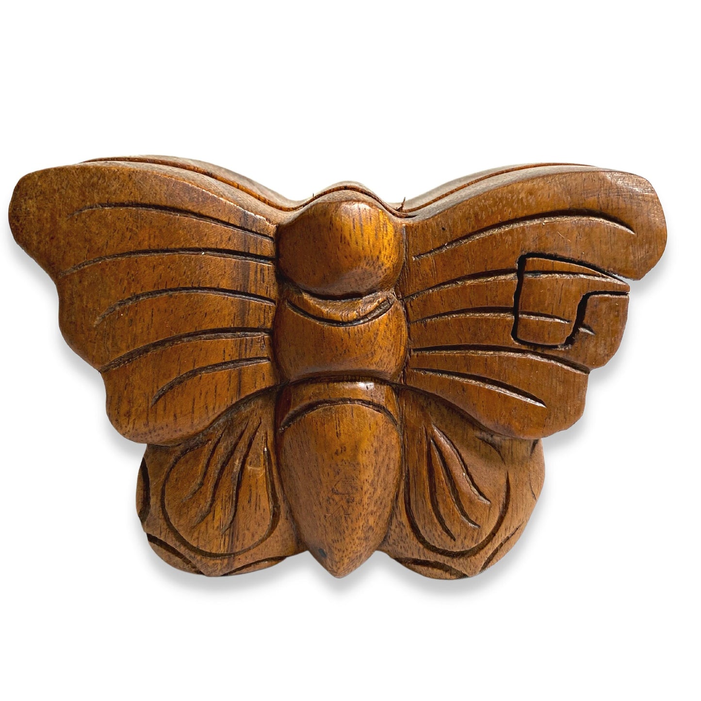 Butterfly Secret Puzzle Box Trinket Box Stash Box Jewelry Gift Box Hand Carved Wood Stocking stuffer