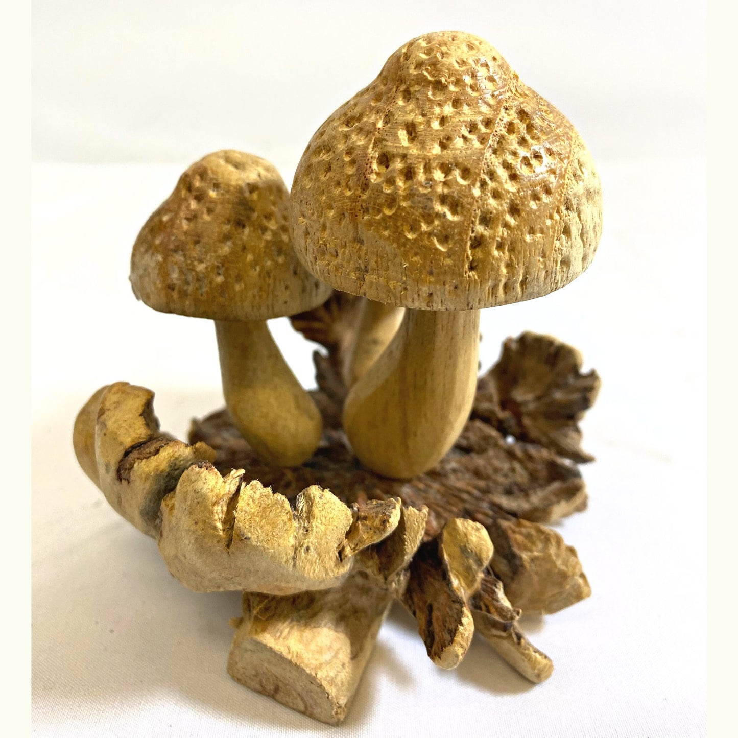 Mushroom Carving Statue | Hand Carved Fungi Sculpture for Nature Decor & Bali Forest Home Accent
