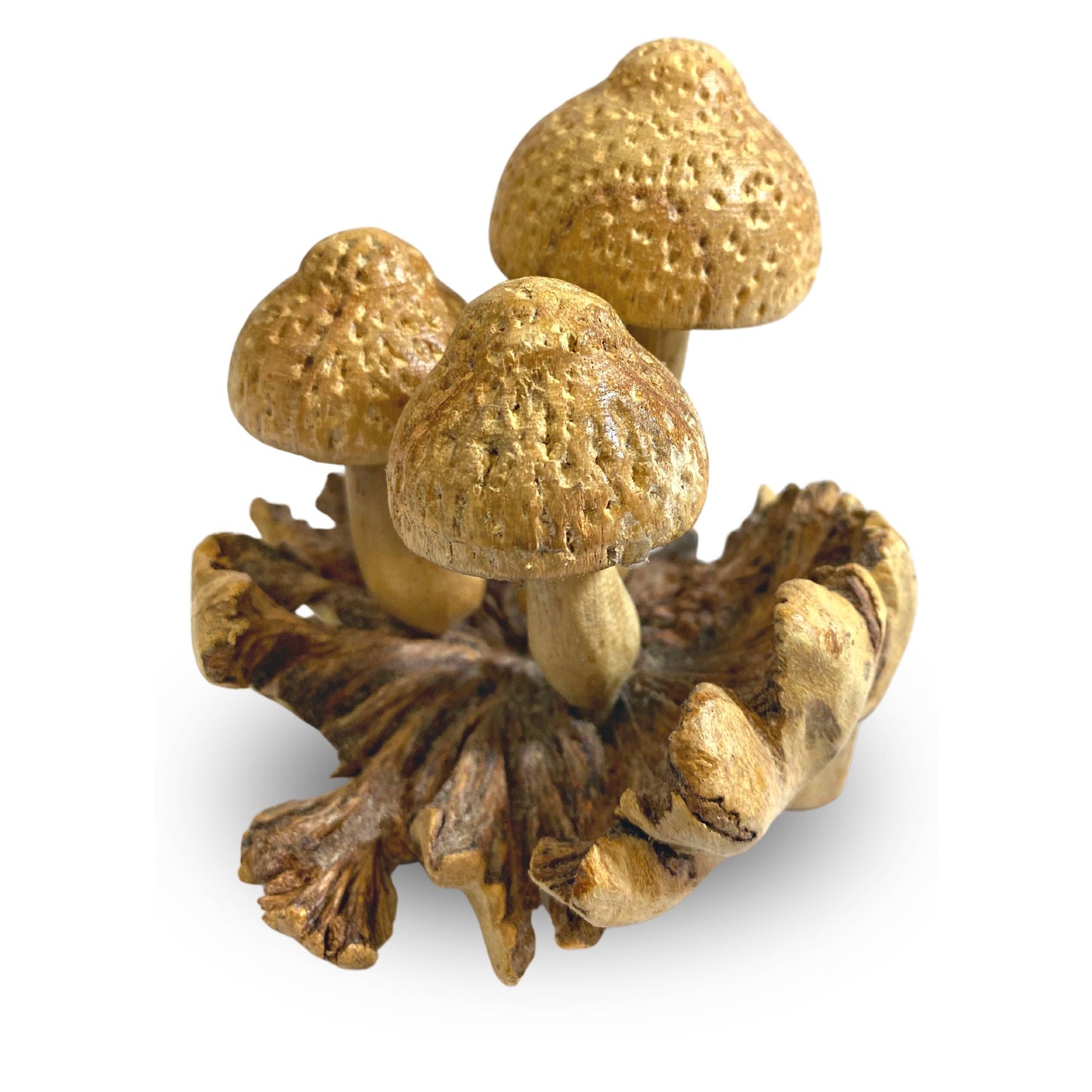 Mushroom Carving Statue | Hand Carved Fungi Sculpture for Nature Decor & Bali Forest Home Accent